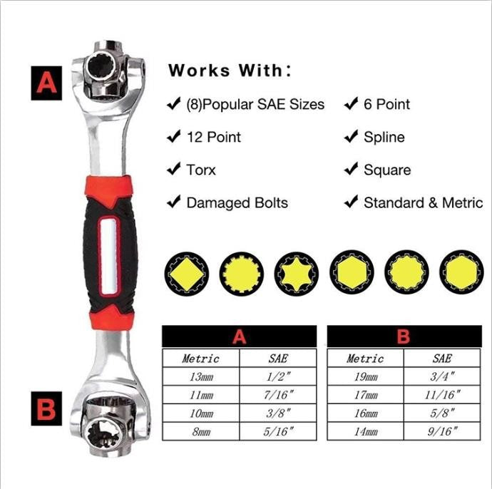 LLAVE MULTIUSOS 360 º 48 EN 1