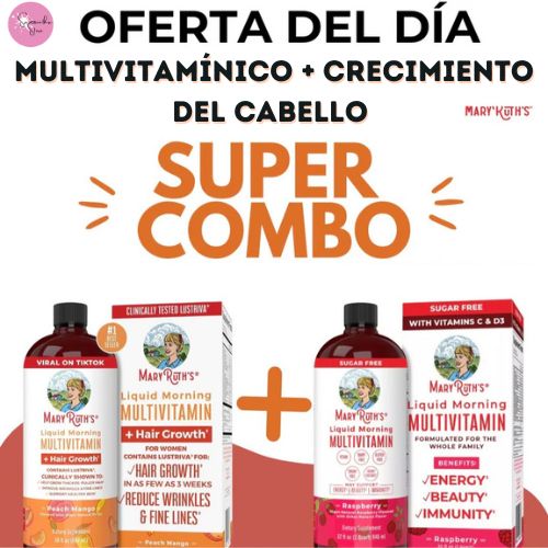 ✨MARY RUTH´S MULTIVITAMINICO+CRECIMIENTO DE CABELLO