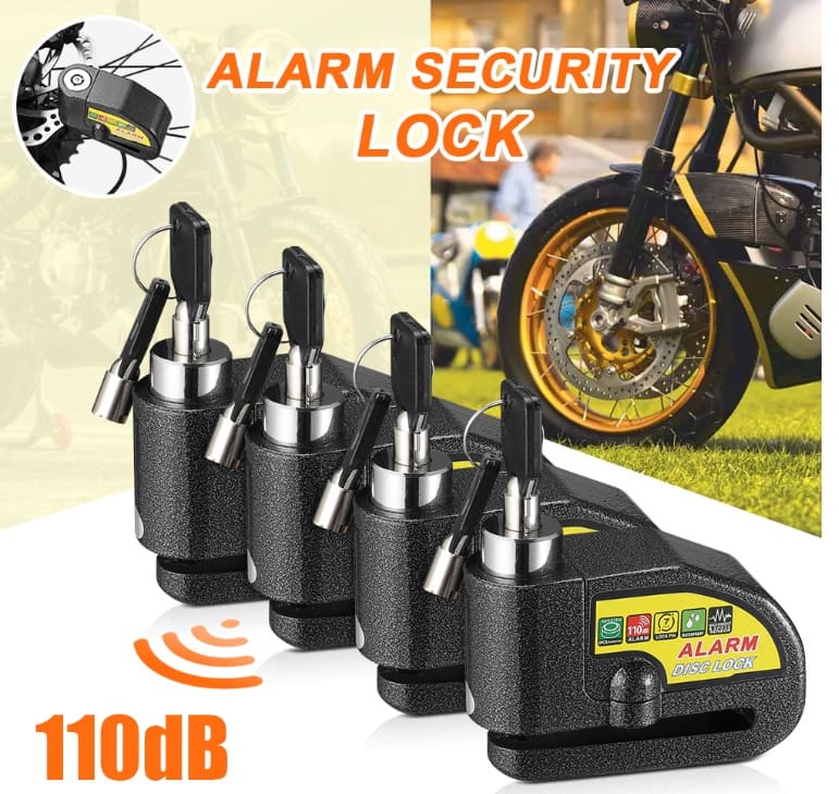 ✅CANDADO ANTIROBO PARA MOTO CON ALARMA